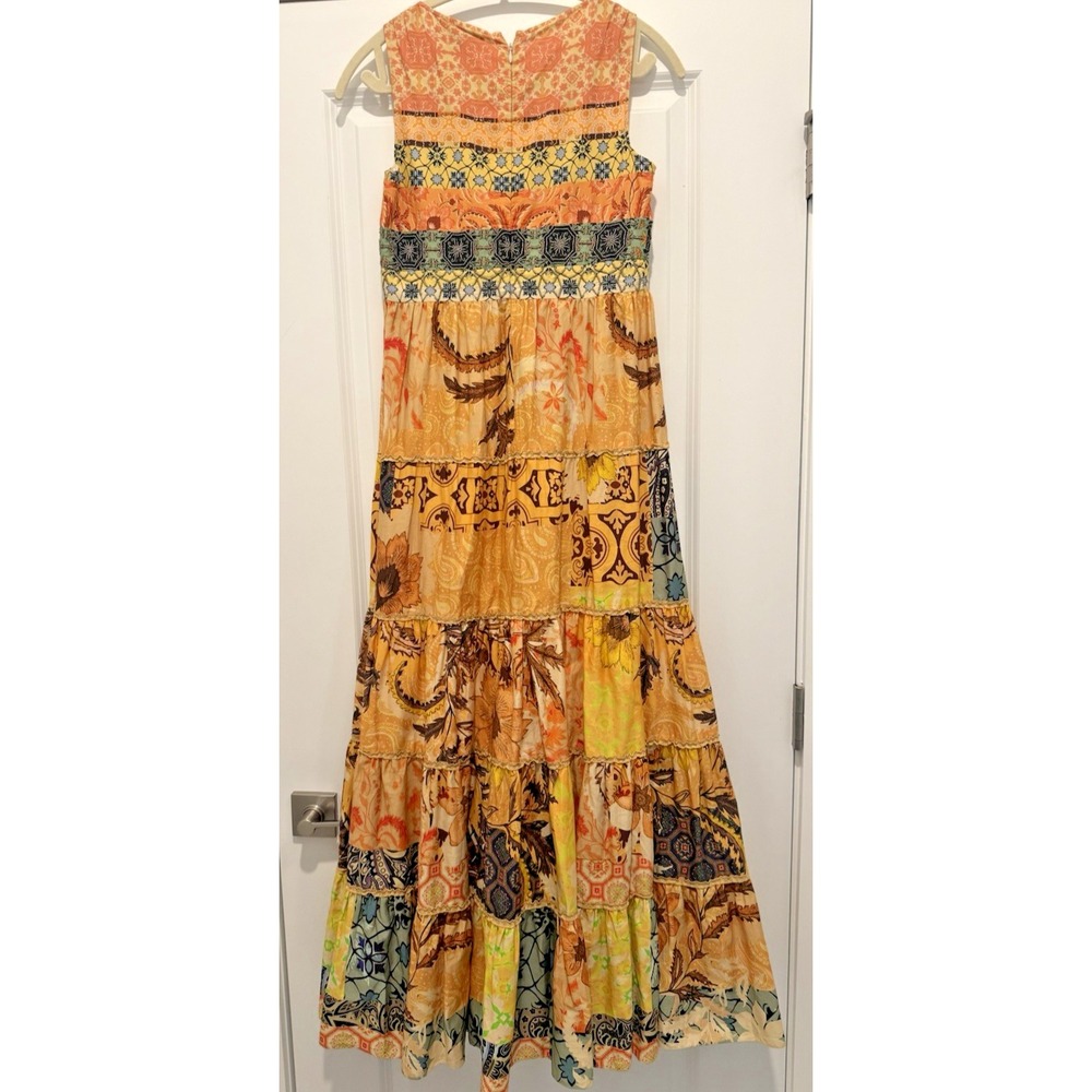 NWT Anthropologie Geisha Designs Rosalinda Patchwork Beaded Maxi Dress Sz S Boho - Picture 7 of 14